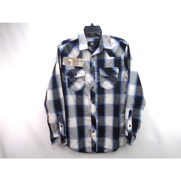 Rock & Republic Other - Rock & Republic Western Yoke Button Shirt Men's Size S Blue Cotton Blend